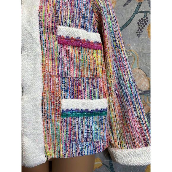 New Anna Sui Kaleidoscope Terry Tweed Jacket size 4 - Picture 7 of 10